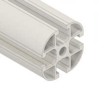 10-4545R-0-1000MM MODULAR SOLUTIONS EXTRUDED PROFILE<br>45MM X 45MM ROUND, CUT TO THE LENGTH OF 1000 MM